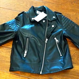 Girls 5T Faux leather jacket NWT